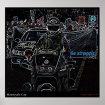 Motorcycle Cop Poster