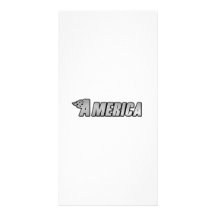 Motorcycle Flames - America Personalized Photo Card