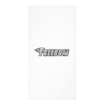 Motorcycle Flames - Freedom Customized Photo Card
