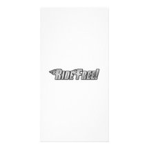 Motorcycle Flames - Ride Free Personalized Photo Card