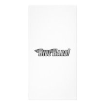 Motorcycle Flames - Ride Hard Custom Photo Card