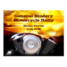 Motorcycle Motor Postcard