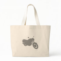 Motorcycle: Outline Profile: Tote Bags