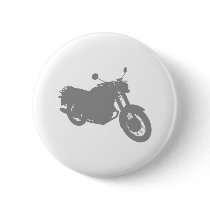 Motorcycle: Outline Profile: Pinback Buttons