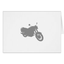 Motorcycle: Outline Profile: Greeting Cards