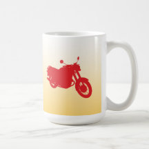 Motorcycle: Outline Profile: Coffee Mugs