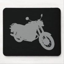 Motorcycle: Outline Profile: Mouse Pads