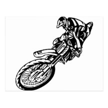 Motorcycle Racers Post Card