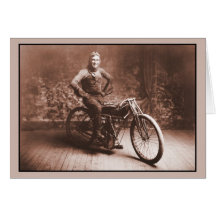 Motorcycle racing: Winner 100 mi. race, Norton KS Greeting Cards