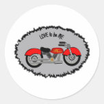 MOTORCYCLE RED - LOVE TO BE ME STICKERS