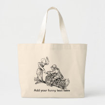 Motorcycle Rider & Policeman Humour Canvas Bag