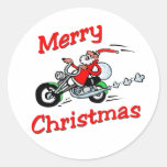 Motorcycle Santa Sticker