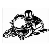 Motorcycle Sports Biker Postcards