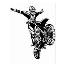 Motorcycle Stunts Postcard