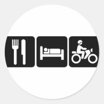 Motorcycling Round Sticker