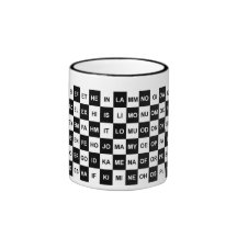 Mots à deux lettres noirs et blancs tasse
