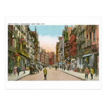 Mott Street, CHINATOWN, New York City (Vintage) Postcard