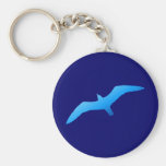 Mouette montante bleue porte-clefs