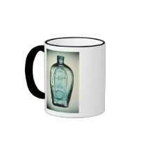 Mould-blown masonic flask coffee mug