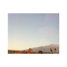 Mount Baldy And The Palm Trees Stretched Canvas Print
