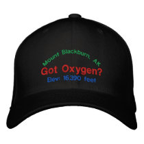 Mount Blackburn Alaska Elevation Cap Baseball Cap