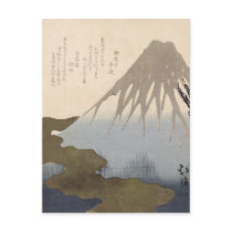 Mount Fuji Under the Snow Post Card