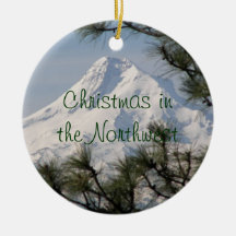 Mount Hood Holiday Ornament
