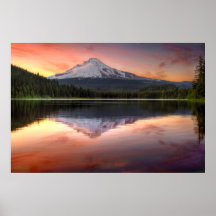 Mount Hood Reflection on Trillium Lake Print