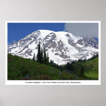 Mount Rainier Paradise Meadow Poster