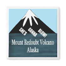 Mount Redoubt Volcano T-Shirts magnets