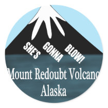 Mount Redoubt Volcano T-Shirts stickers