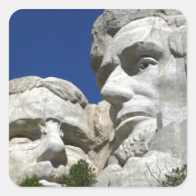 Mount Rushmore Detail Square Sticker
