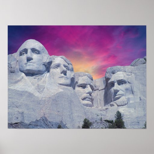 Mount Rushmore, South Dakota, USA Presidents Posters