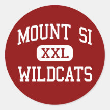 Mount Si - Wildcats - High - Snoqualmie Washington Round Stickers