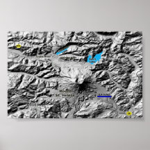 Mount St. Helens Map Posters
