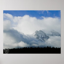Mount Temple, Shrouded in Cloud Poster