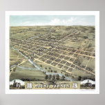 Mount Vernon, OH Panoramic Map - 1870 posters