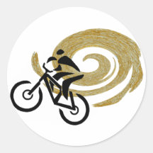 MOUNTAIN BIKE ASCENT ROUND STICKER