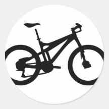 Mountain Bike bicylce pushbike Round Stickers