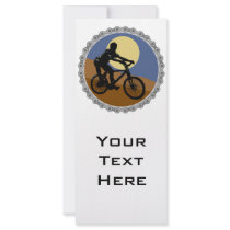 mountain bike chain sprocket design personalized rack card