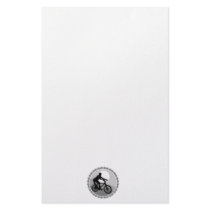 mountain bike chain sprocket grayscale customized stationery