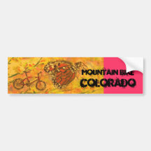 Mountain Bike Colorado Bumper Sticker