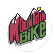 Mountain Bike Round Sticker