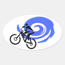 MOUNTAIN BIKE THREAD OVAL STICKER