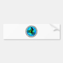 MOUNTAIN BIKE TRACKED BUMPER STICKER