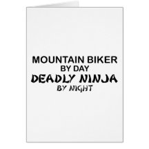 Mountain Biker Deadly Ninja by Night Card