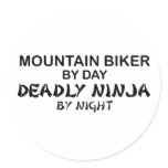 Mountain Biker Deadly Ninja by Night stickers