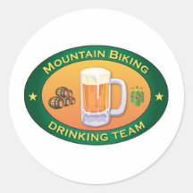 Mountain Biking Drinking Team Sticker