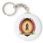 Mountain Biking Mandorla Keychain