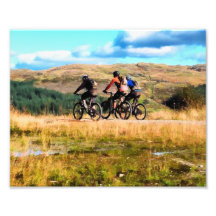 MOUNTAIN BIKING PHOTOGRAPHIC PRINT